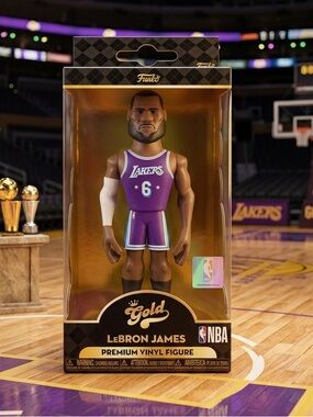 🏀 New Funko Gold NBA Figure Lebron James Basketball Star